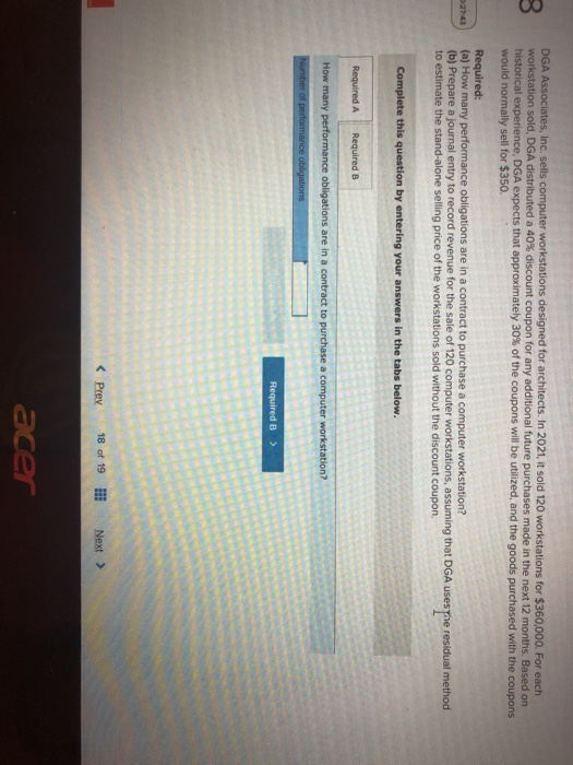 Solved DGA Associates, Inc. sells computer workstations
