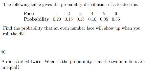 Solved The following table gives the probability | Chegg.com