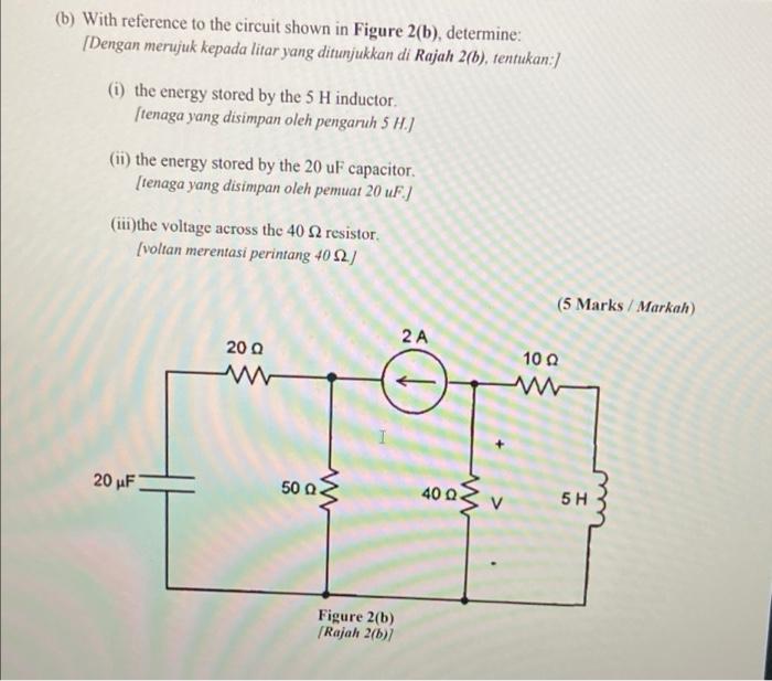 Solved (b) With Reference To The Circuit Shown In Figure | Chegg.com