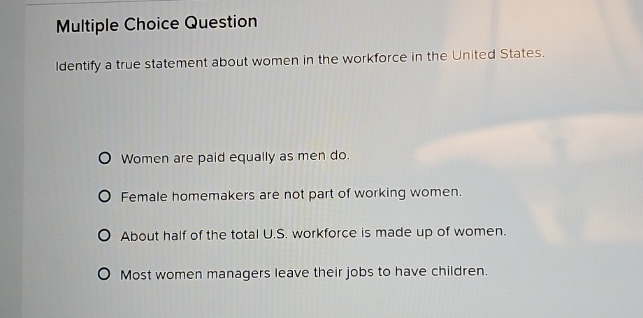 Solved Multiple Choice QuestionIdentify a true statement | Chegg.com