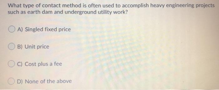 Solved What type of contact method is often used to | Chegg.com