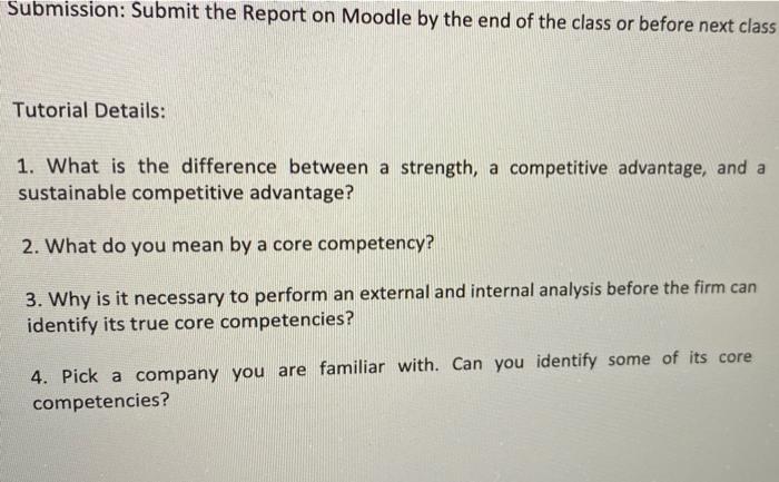 company strengths and core competencies