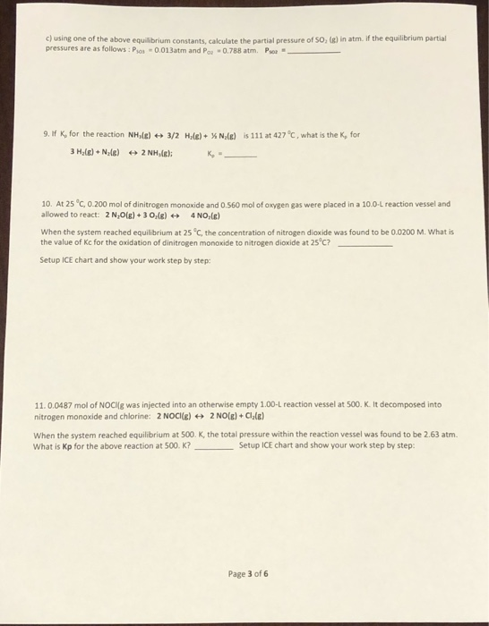 115 Lab Equilibrium Worksheet 1 Write The Law Of Chegg 