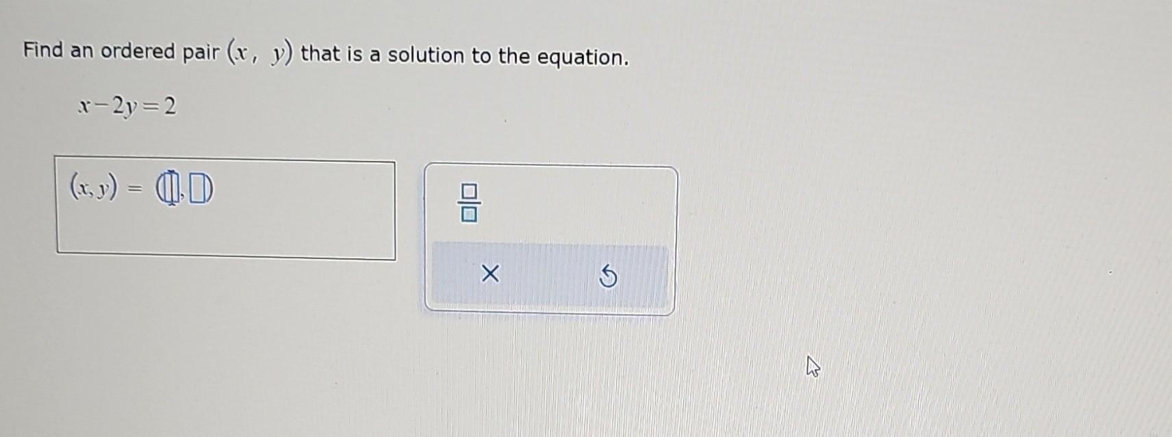 Solved Find an ordered pair (x,y) that is a solution to the | Chegg.com