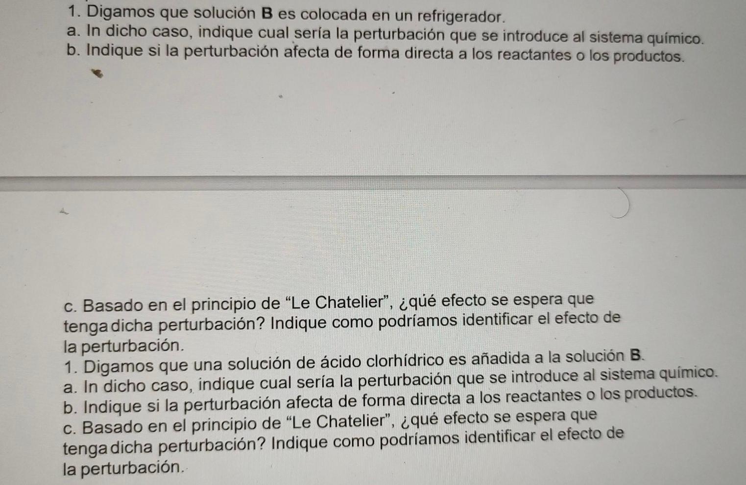 Solved Considere Una Solución (solución B) Con El Siguiente | Chegg.com