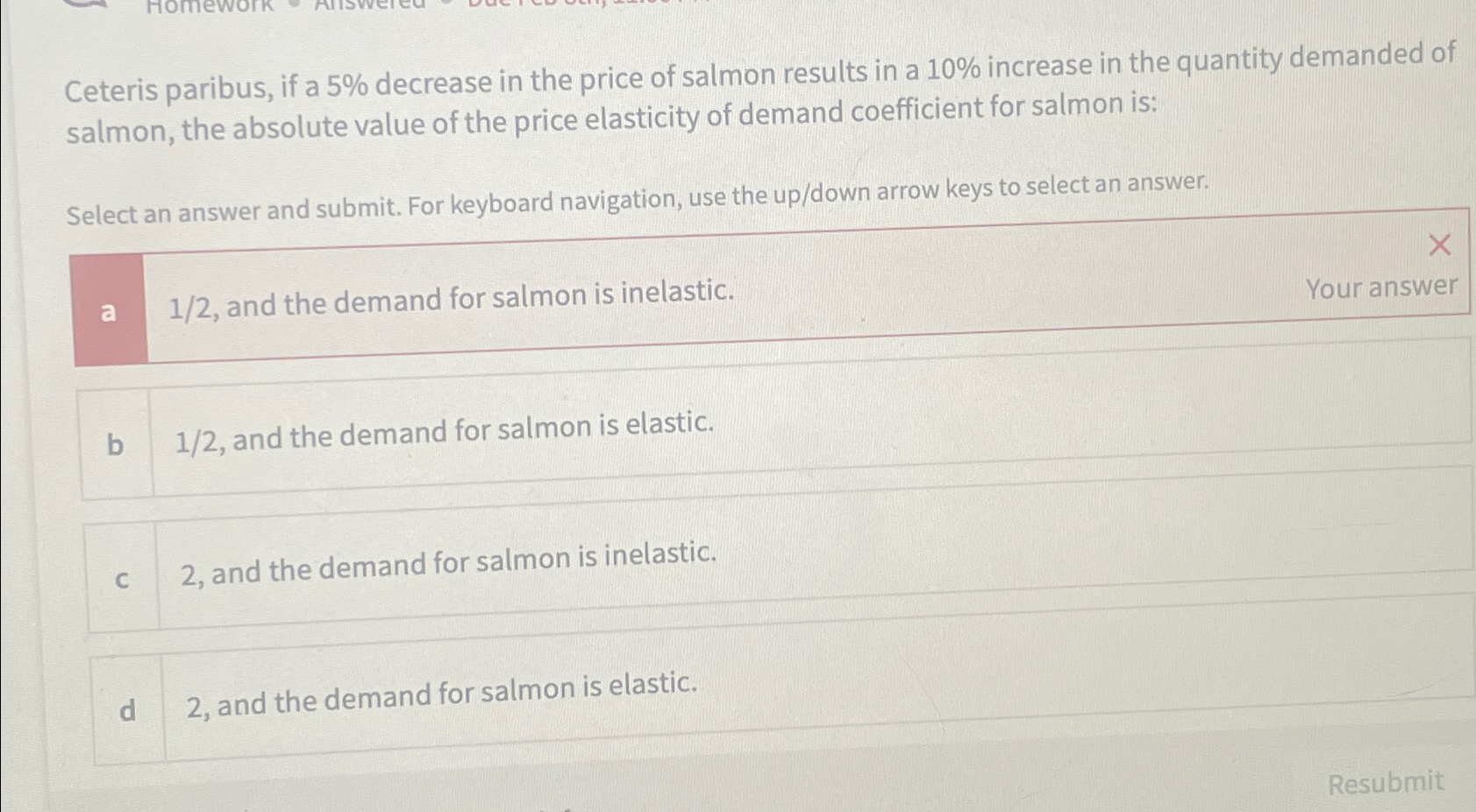 Solved Ceteris paribus, if a 5% ﻿decrease in the price of | Chegg.com