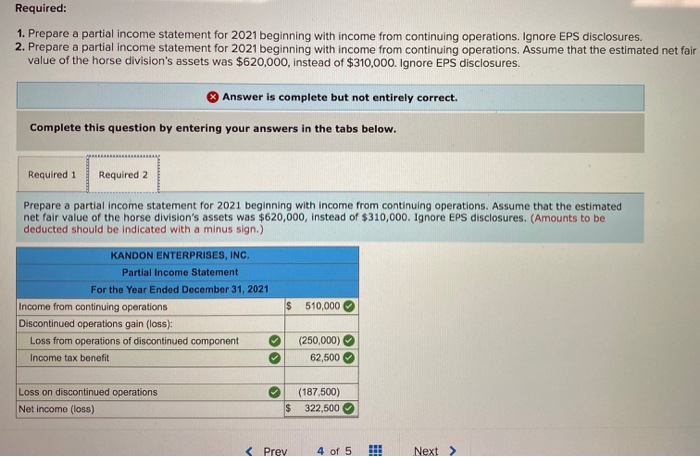 Exercise 4 8 Algo Discontinued Operations Disposal Chegg 