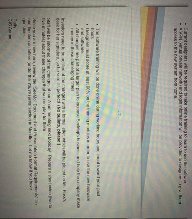 Solved You have an email from the chief information officer, | Chegg.com