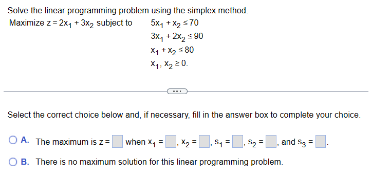 Solved Solve the linear programming problem using the | Chegg.com