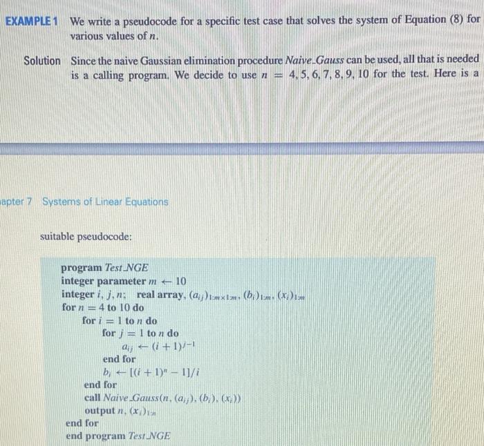 Solved in MATLAB please. Program and run the example in the | Chegg.com