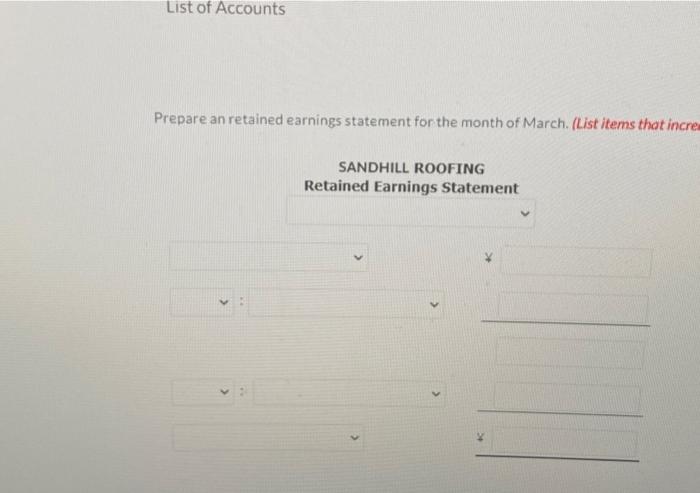 Solved Sandhill Roofing Worksheet For the Month Ended March | Chegg.com