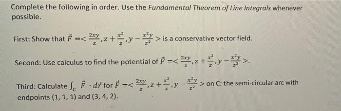 Solved Complete the following in order. Use the Fundamental | Chegg.com