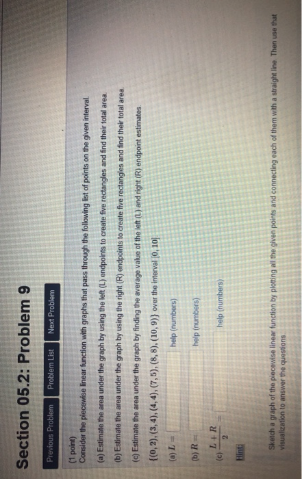 Solved Section 05.2: Problem 9 Previous Problem Problem List | Chegg.com