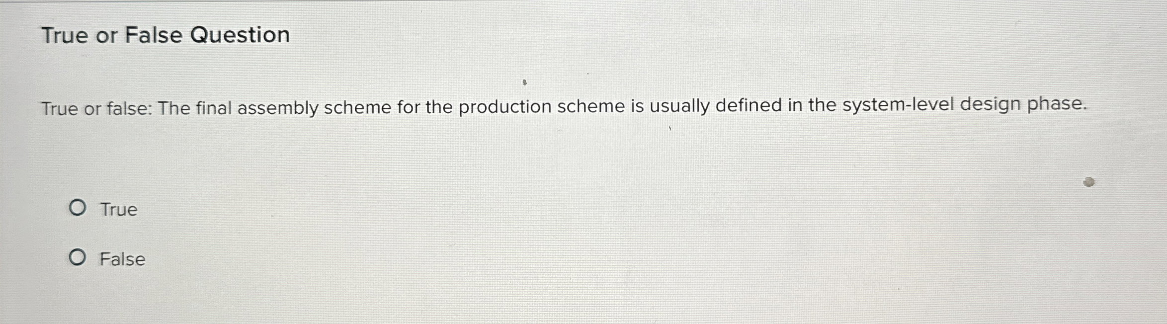 Solved True or False QuestionTrue or false: The final | Chegg.com