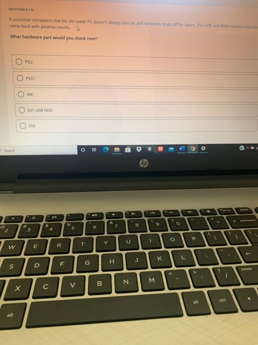Solved QUESTION 8/15 A workstation is out of compliance with | Chegg.com