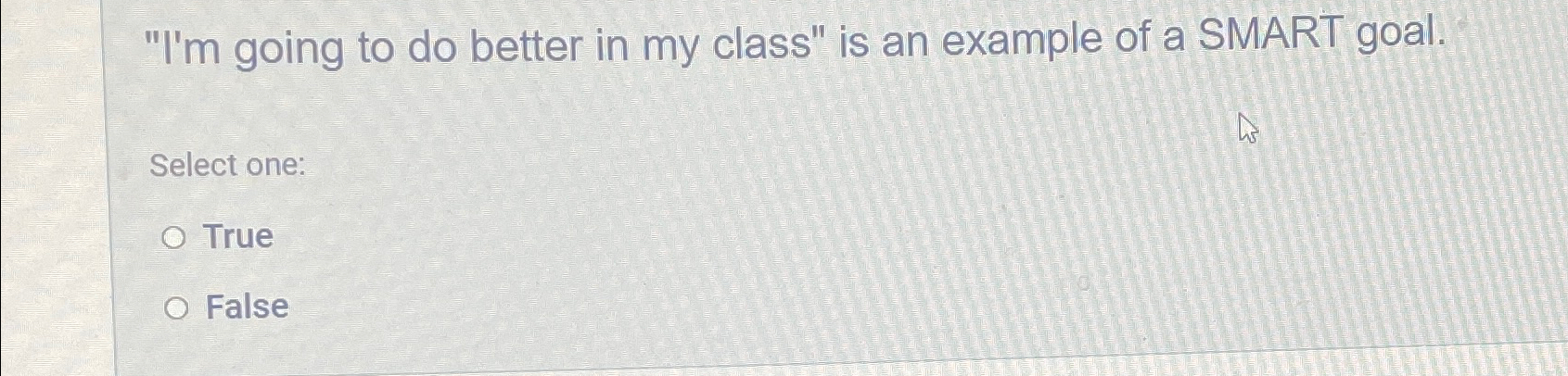 Solved "I'm going to do better in my class" is an example of | Chegg.com