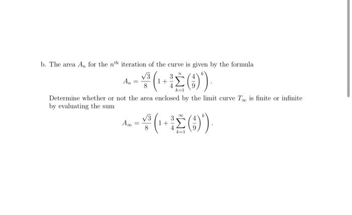 Solved 1. The Koch snowflake is the fractal curve obtained | Chegg.com