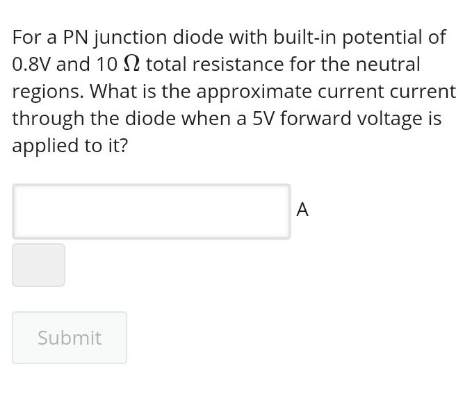 Solved For a PN junction diode with built-in potential of | Chegg.com