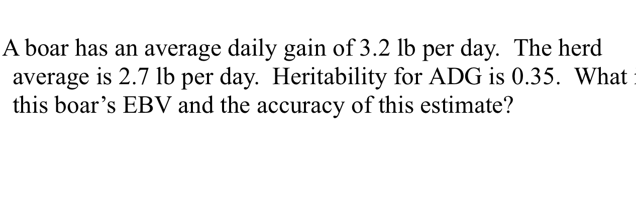 Solved A boar has an average daily gain of 3.2lb ﻿per day. | Chegg.com