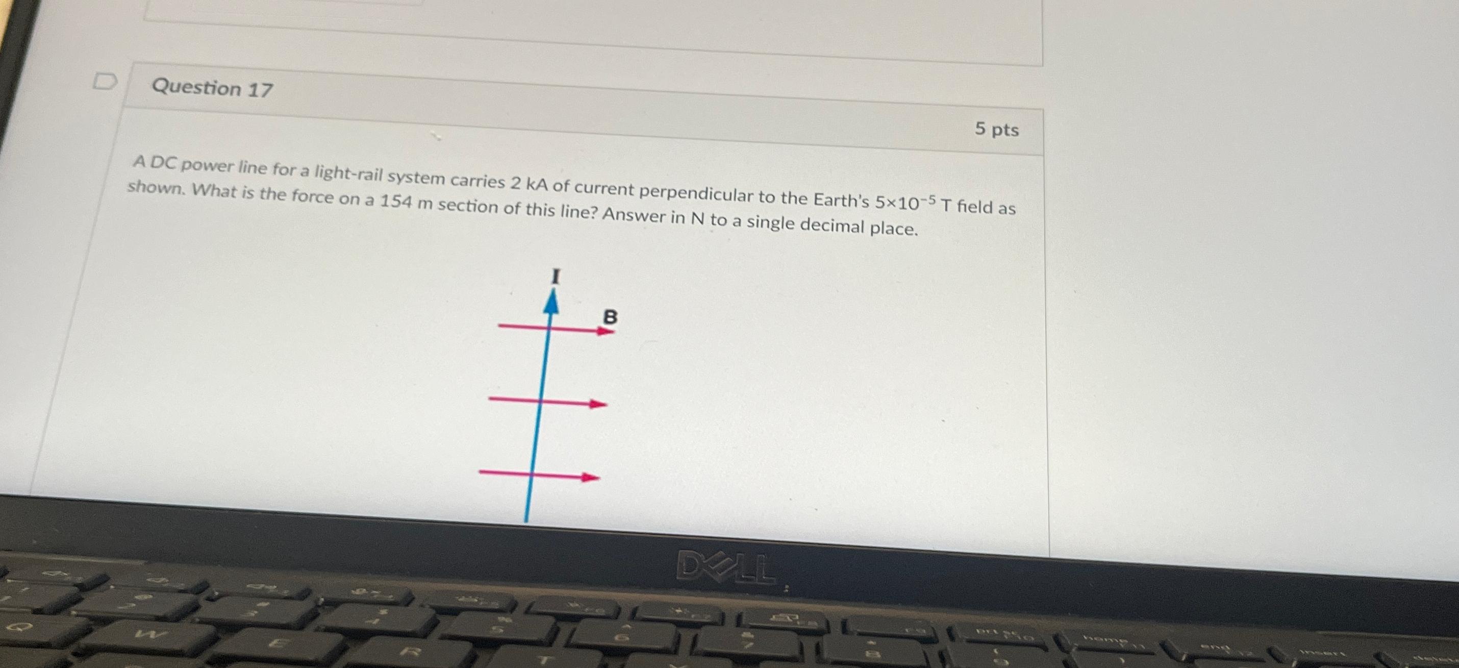 Solved Question 175 ﻿ptsA DC power line for a light-rail | Chegg.com