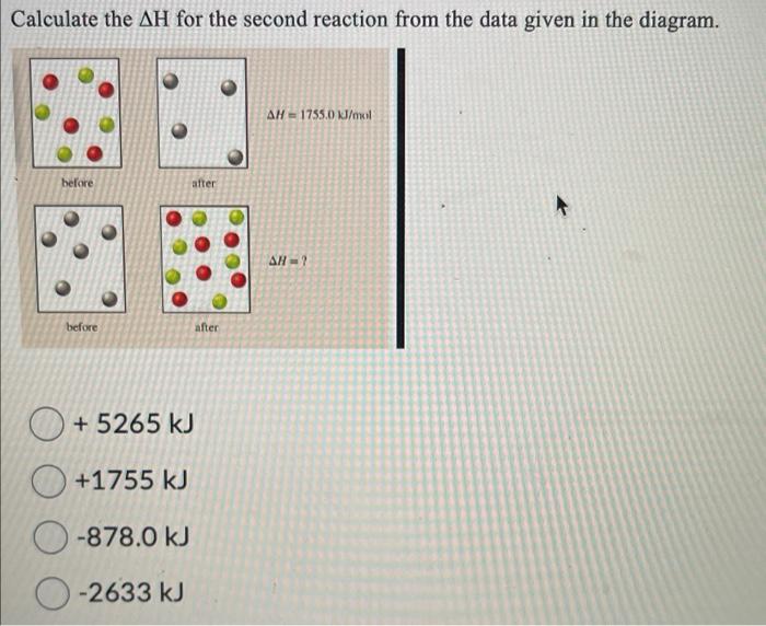 Solved Calculate the ΔH for the second reaction from the | Chegg.com