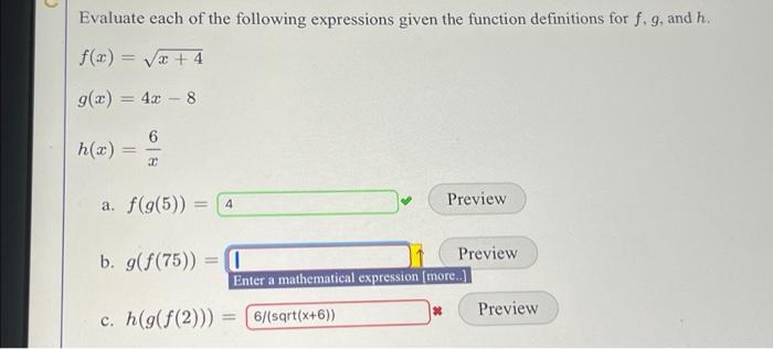 Solved Evaluate Each Of The Following Expressions Given The | Chegg.com