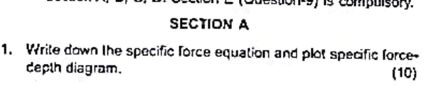 Solved SECTION AVirite down the specific force equation and | Chegg.com