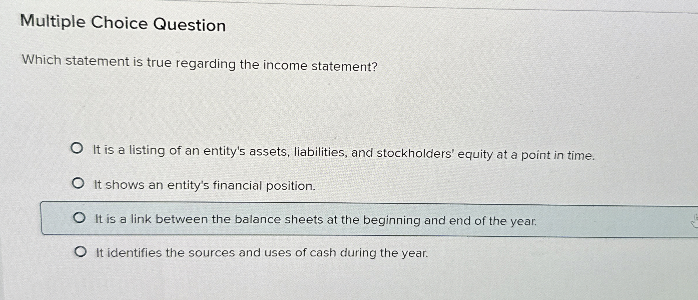 Solved Multiple Choice QuestionWhich statement is true | Chegg.com