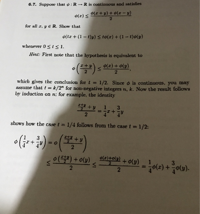6 7 Suppose That O R R Is Continuous And Satisf Chegg Com