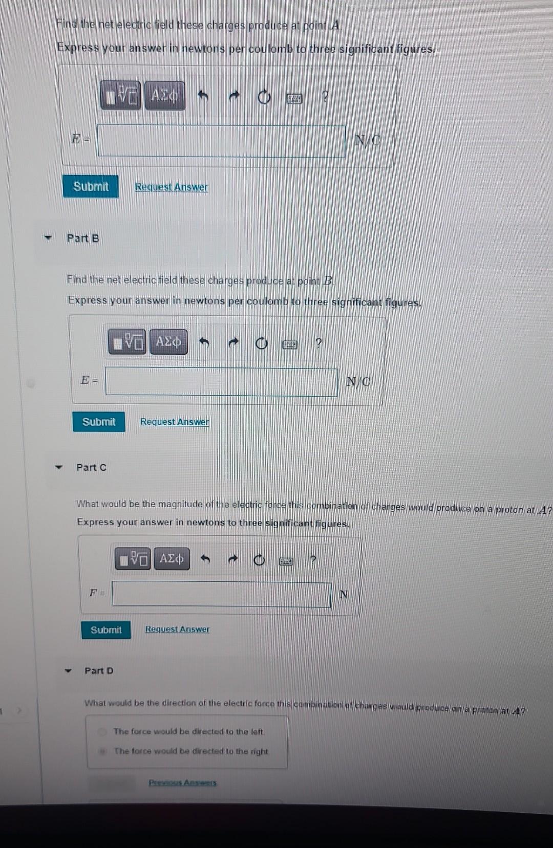 Solved Two point charges are separated by 250 cm (see | Chegg.com