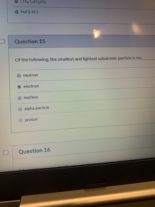 Solved Of the following, the smallest and lightest subatomic | Chegg.com