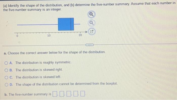 Solved (a) Identify the shape of the distribution, and (b) | Chegg.com