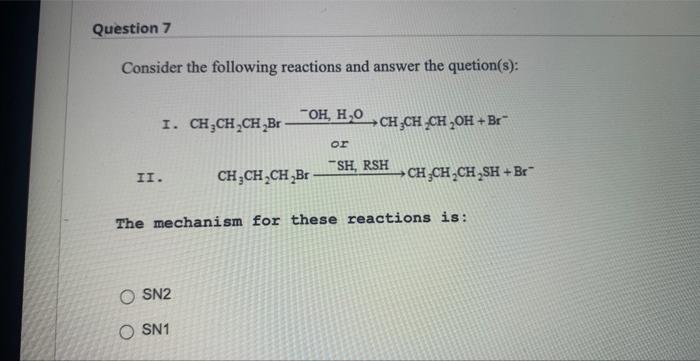 Solved Consider the following reactions and answer the | Chegg.com