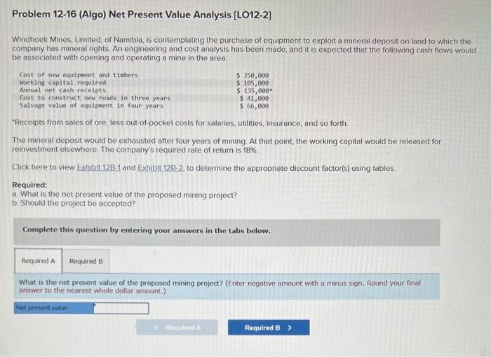 Windhoek Mines, Limited, of Namibia, is contemplating | Chegg.com