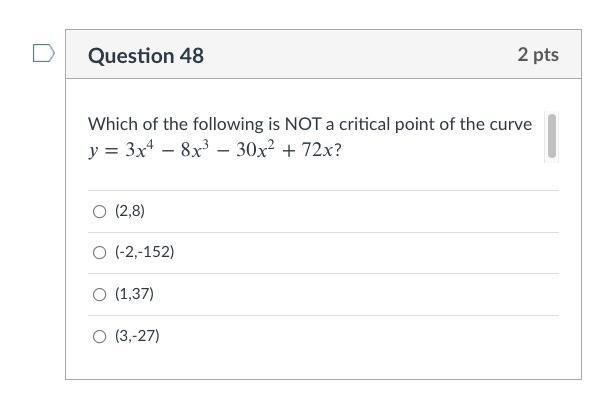 Solved D Question 48 2 pts Which of the following is NOT a | Chegg.com