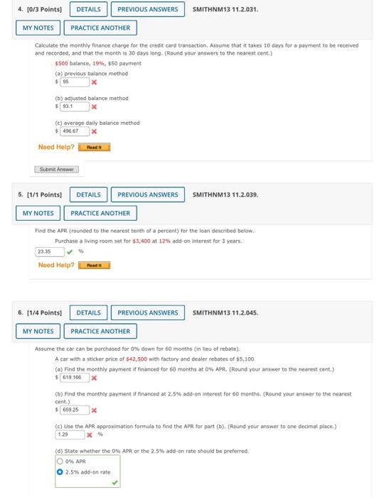 Solved 4. [0/3 Points] DETAILS PREVIOUS ANSWERS SMITHNM13 | Chegg.com