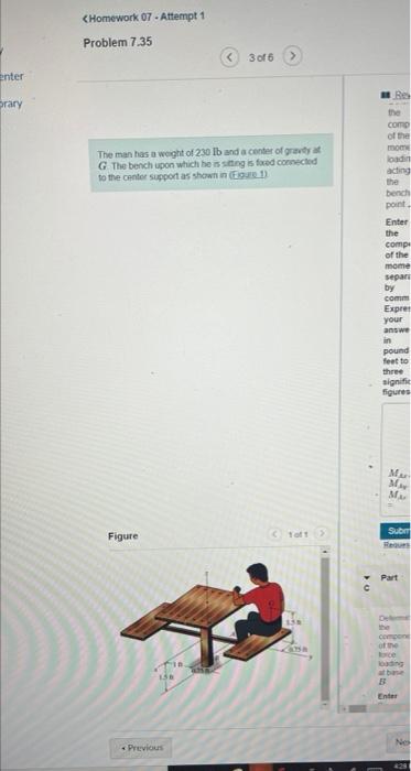 Solved Homework 07 - Attempt Problem 7.35 300 The man has a | Chegg.com