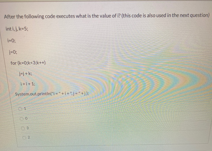 Solved After the following code executes what is the value | Chegg.com
