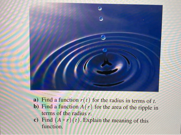 Solved a) Find a function r(t) for the radius in terms of t. | Chegg.com