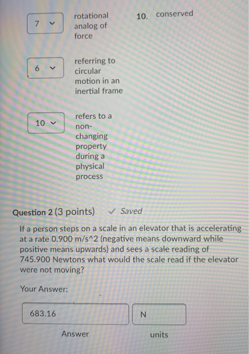 Solved Question 1 (4 points) Saved Match each term to the | Chegg.com