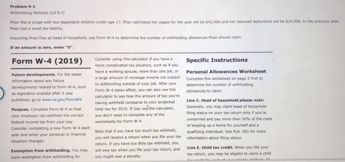 I Need Help With 5 E And H On The W 4 Form For T Chegg Com