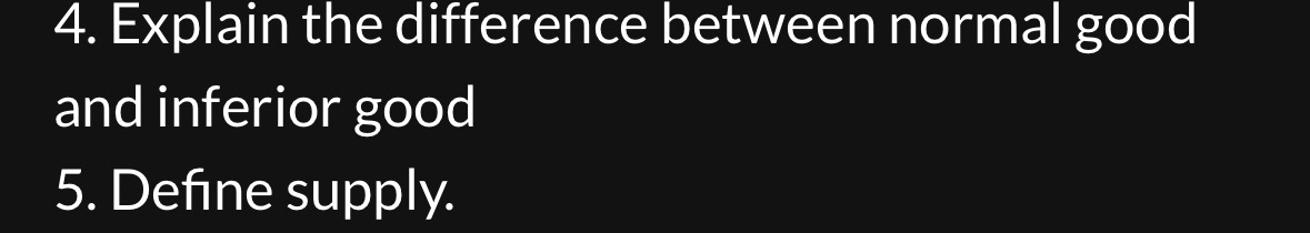 Solved Explain the difference between normal good and | Chegg.com