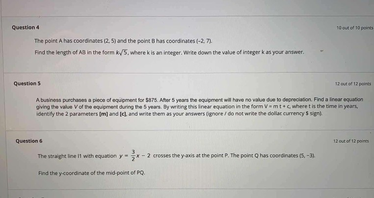 Solved Question 4 10 out of 10 points The point A has | Chegg.com