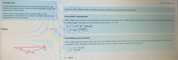 Solved Learning Goal: To understand that adding vectors by | Chegg.com