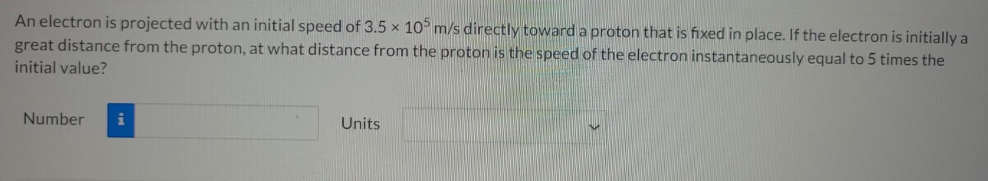 Solved An electron is projected with an initial speed of | Chegg.com