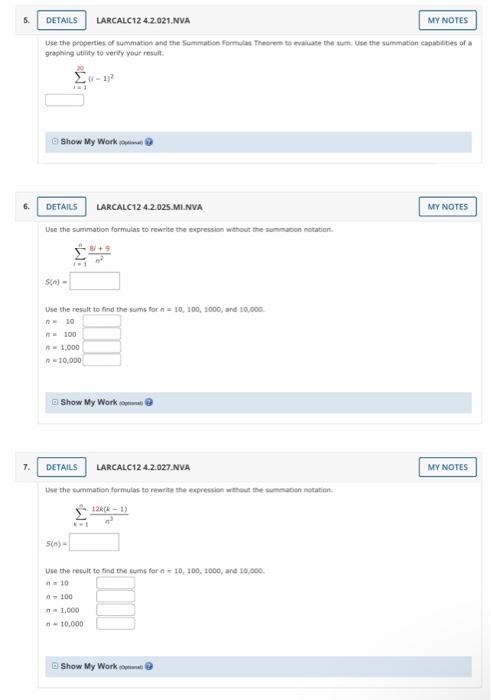 Solved Use the properties of summation and the Summation | Chegg.com