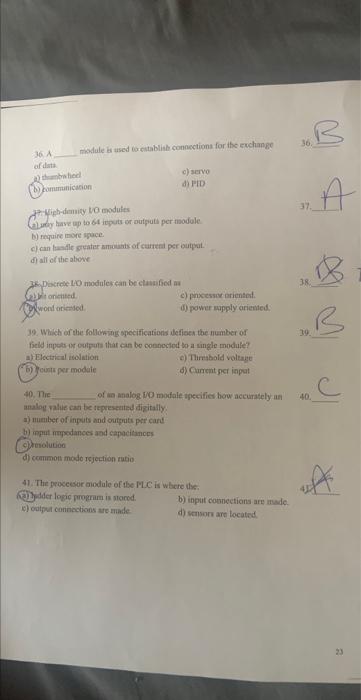 Solved what to make sure the answers are right for the ones | Chegg.com