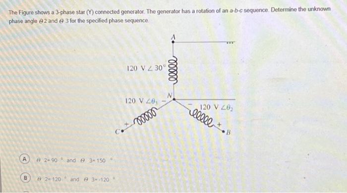Solved The Figure shows a 3-phase star (Y) connected | Chegg.com
