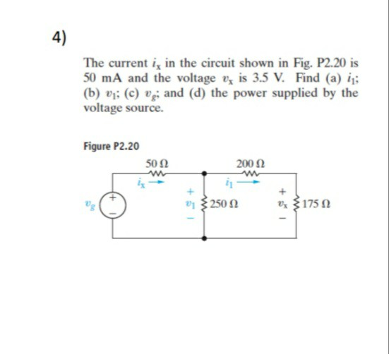 Solved 4) The current iz in the circuit shown in Fig. P2.20 | Chegg.com