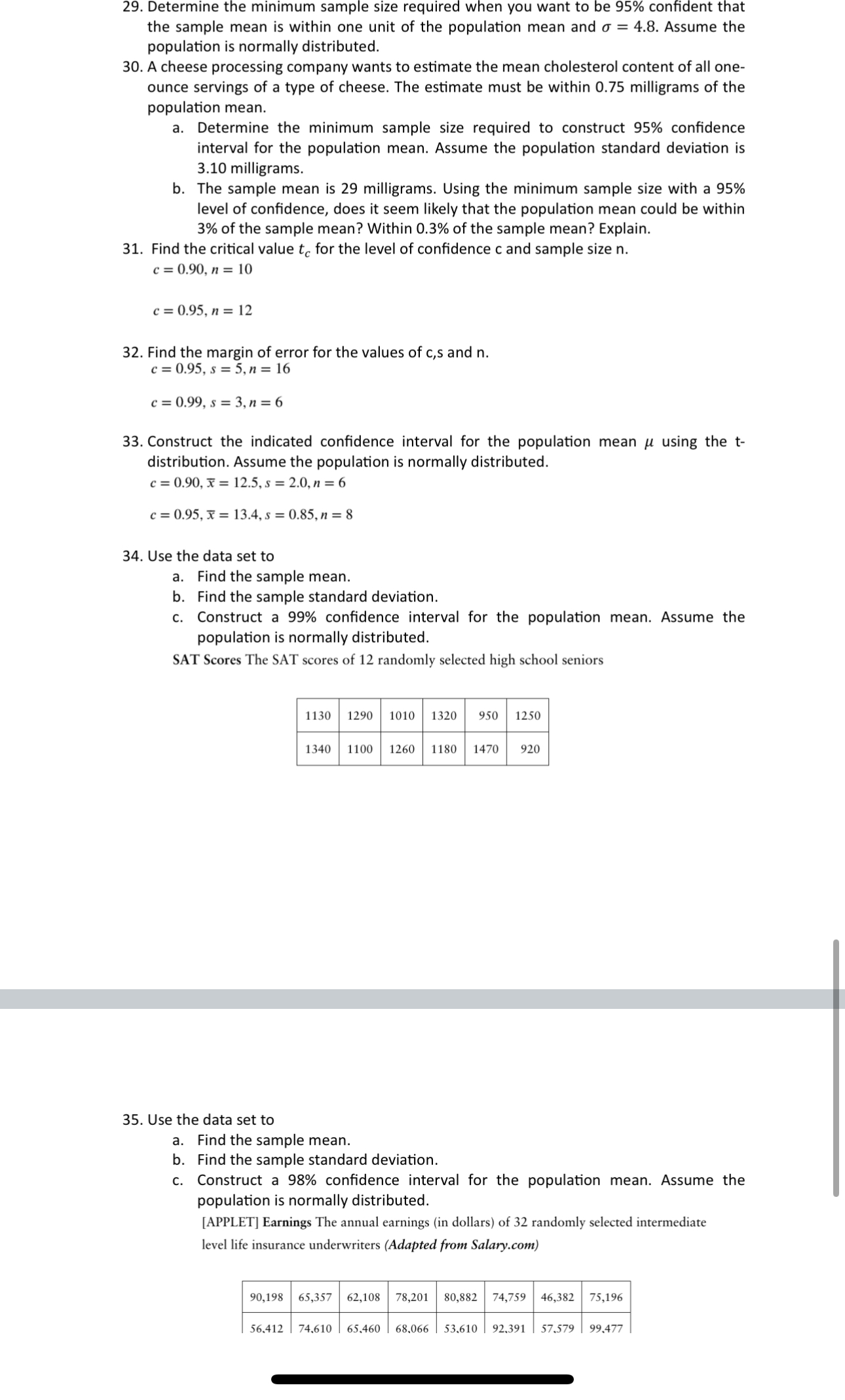 Solved Determine the minimum sample size required when you | Chegg.com